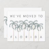 Budget Move to Florida Palm Trees Nouvelle carte d (Devant / Derrière)