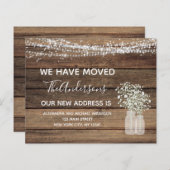 Budget Moving Announc Rustic Farmhouse Wood (Voorkant / Achterkant)