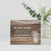 Budget Moving Announc Rustic Farmhouse Wood (Staand voorkant)