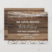 Budget Moving Announc Rustic Farmhouse Wood (Voorkant / Achterkant)