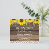 Budget Moving Announc Rustic Sunflower Wood (Staand voorkant)