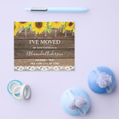 Budget Moving Announc Rustic Sunflower Wood Flyer (Enkel)