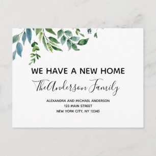 Budget Moving Announcement Voorjaar Greenery Postc Briefkaart