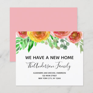 Budget Moving Announge Floral Blush Pink