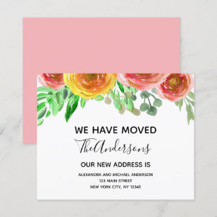 Budget Moving Announge Floral Blush Pink