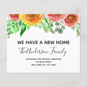 Budget Moving Announge Floral Blush Pink Flyer