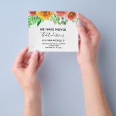 Budget Moving Announge Floral Blush Pink Flyer (Hand)