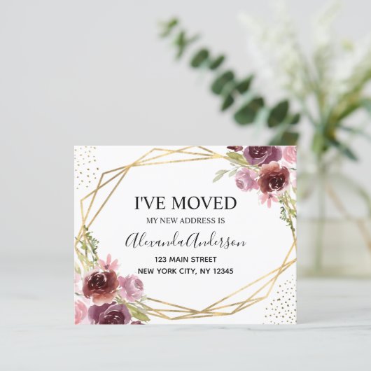 Budget Moving Announge Floral Geometric (Staand voorkant)