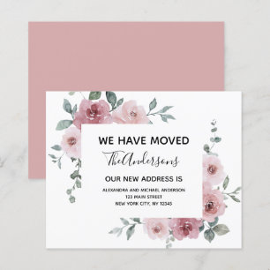 Budget Moving Announge Stusty Pink Floral
