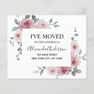 Budget Moving Announge Stusty Pink Floral Flyer