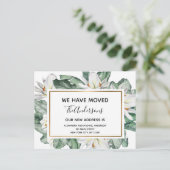 Budget Moving Announge Tropische Floral Briefkaart (Staand voorkant)