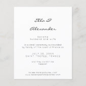 Budget Mr. en mevrouw Vertical Wedding Announcemen Flyer (Achterkant)