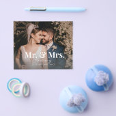 Budget Mr. & Mrs Photo Wedding Announcement Flyer (Enkel)