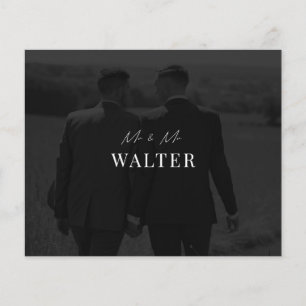 Budget Mr & Mrs Trouwfoto Bedanktkaart Flyer