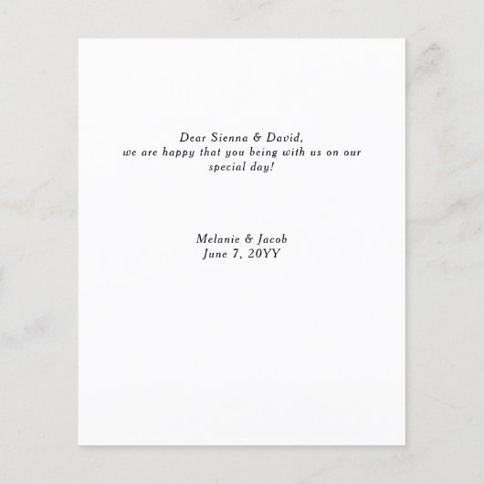 Budget Multi Foto's Bruiloft Dank u Kaarten (Achterkant)