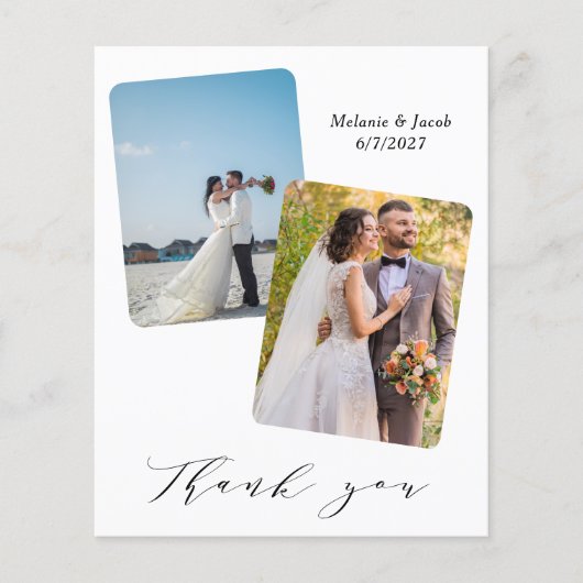 Budget Multi Foto's Bruiloft Dank u Kaarten (Voorkant)