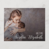 Budget Multiple Photo Elegant Birth Notice (Voorkant)