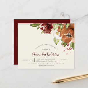 Budget najaar Floral Burgundy Vrijgezellenfeest In
