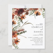 Budget najaar Terracotta Rustic Wedding Flyer (Voorkant)