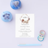 Budget najaars Monogram Weddenschap Flyer (Enkel)