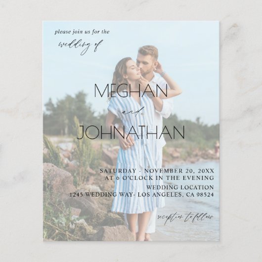 Budget Names Modern Foto 6 Wedding Flyer (Voorkant)