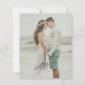 Budget names script overlay photo wedding invite (Achterkant)