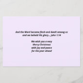 Budget Nativité Christian CHRIST Carte (Dos)