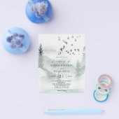 Budget Natuur, Forest & Birds Wedding Flyer (Enkel)