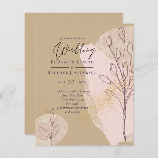 BUDGET Natuurlijke Aarde Landelijke Houtland Herfs (Voorkant / Achterkant)