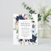 Budget Nautical Blue Floral Vrijgezellenfeest Uitn (Staand voorkant)