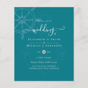 BUDGET Nautical Ships Wheel Weddenschap Flyer
