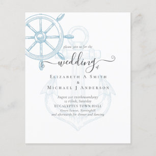 BUDGET Nautical Ships Wheel Weddenschap Flyer