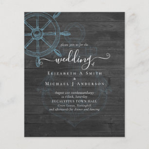 BUDGET Nautical Ships Wheel Weddenschap Flyer
