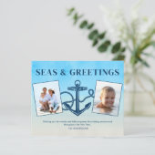 Budget Nautique Ancre de Noël Carte photo de mer (Debout devant)