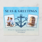 Budget Nautique Ancre de Noël Carte photo de mer (Devant)