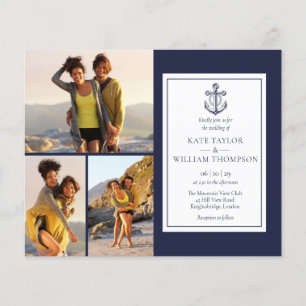Budget Navy Blauwe 4 Foto's Zeevaart Huwelijksuitn