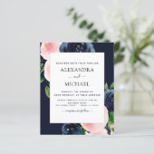Budget Navy Blue Blush Pink Floral Wedding (Staand voorkant)