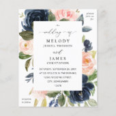 Budget Navy Blue & Blush Pink Floral Wedding (Voorkant)