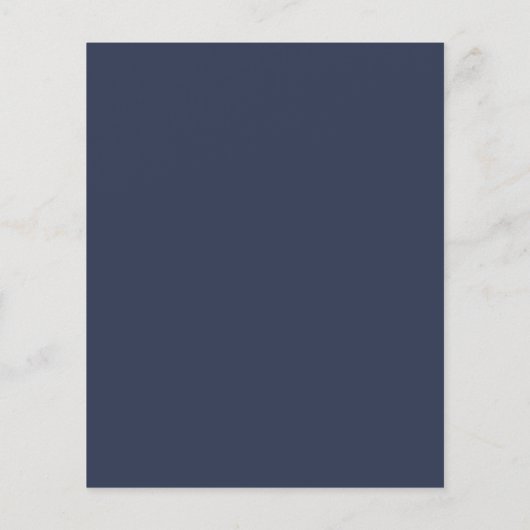 BUDGET Navy Blue Eucalyptus Weddenschap Save the D Flyer (Achterkant)