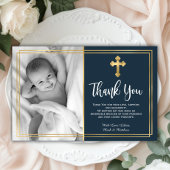 Budget Navy Blue Gold Baptisme Hartelijk dank