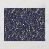 BUDGET Navy Blue Gold Script-kerstfoto (Achterkant)