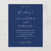 Budget Navy Blue MOD Calligraphy Wedding (Voorkant)