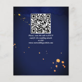 Budget navy blue oranje witte rozen bruiloft nodig (Achterkant)