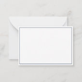 BUDGET Navy Blue Script Wedding RSVP Kaart Notitiekaartje (Achterkant)