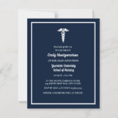 BUDGET Navy Blue White Nursing School Afstuderen (Voorkant)