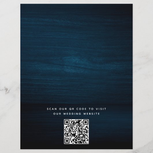 Budget Navy Blue Wood Licht Foto slaat Datum op Flyer (Achterkant)
