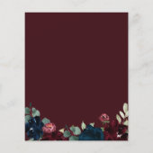 Budget Navy & Burgundy Baby shower Invitation (Achterkant)