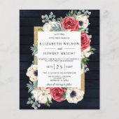 Budget Navy Burgundy Floral Wedding (Voorkant)
