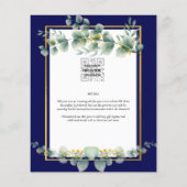 BUDGET NAVY GROEN Eucalyptus BABY SHOWER Flyer (Achterkant)