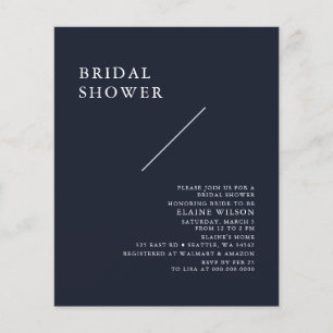 Budget Navy Modern Bridal Shower